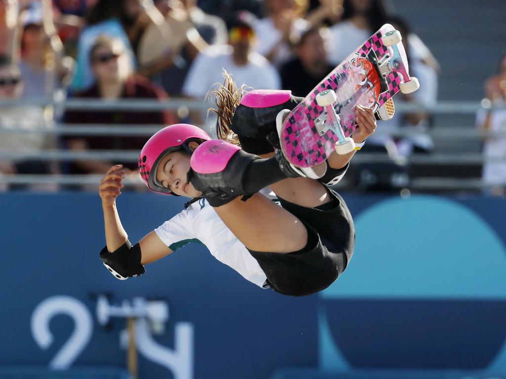 Arisa Trew on her way to gold. Picture: Michael Klein