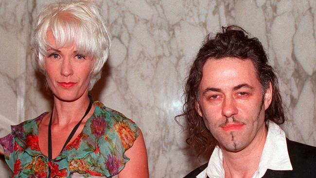 Yates and Hutchence were vilified over their affair following her split with Geldof (right).