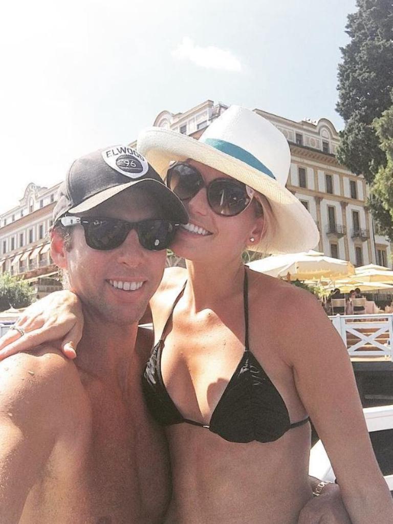 Grant Hackett with new girlfriend Maggie Keating in Italy, "Never leaving villa d'este #lakecomo #favouriteplace #favouriteperson" Picture: Instagram