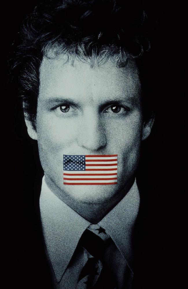 Woody Harrelson as Larry Flynt in promotional material from the movie.