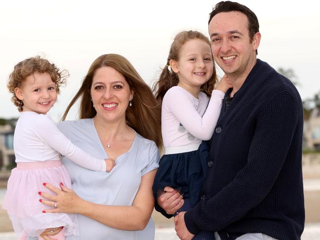 Ellen and Eugene Paperny with their daughers. Ellen's employer normalised working from home after the first lockdown, greatly easing the family's work-life juggle. Picture: Damian Shaw