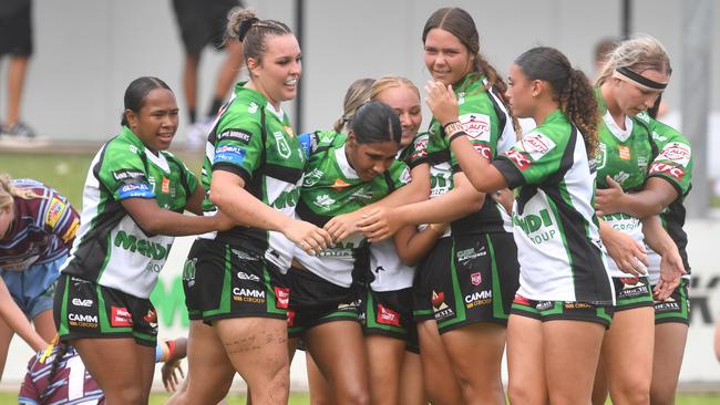 Townsville Blackhawks Harvey Norman girls U19 against CQ Capras at Jack Manski Oval. Picture: Evan Morgan