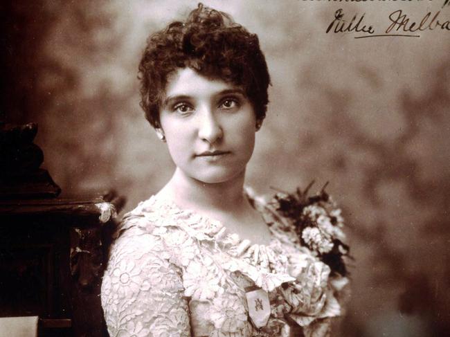 Undated. Autographed portrait of opera singer Dame Nellie Melba. Picture: Supplied