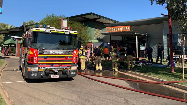 Firefighters at Outback at Isa, Mount Isa on Saturday, May 9, 2020. Photo: Danielle Slade