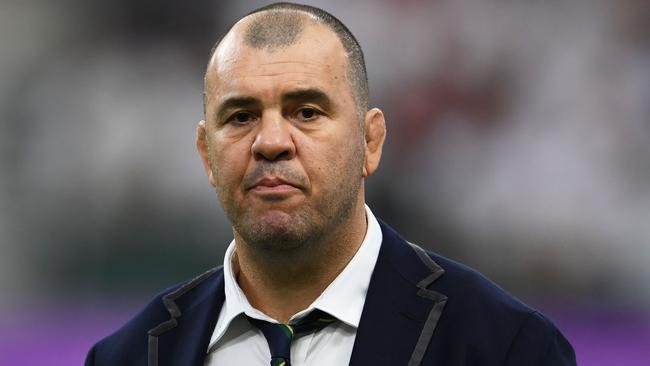 Michael Cheika soaks up defeat in japan on Saturday. Picture: AFP