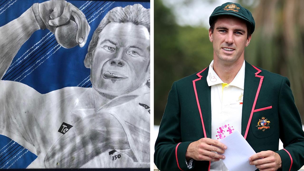 Pat Cummins tahun 7 menggambar seni di kriket Australia hebat, video, sorotan