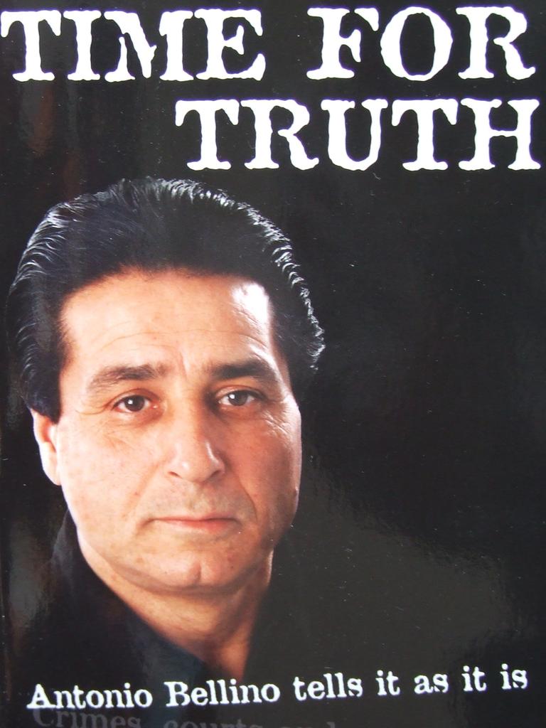 The cover of the Tony Bellino biography, Time For Truth