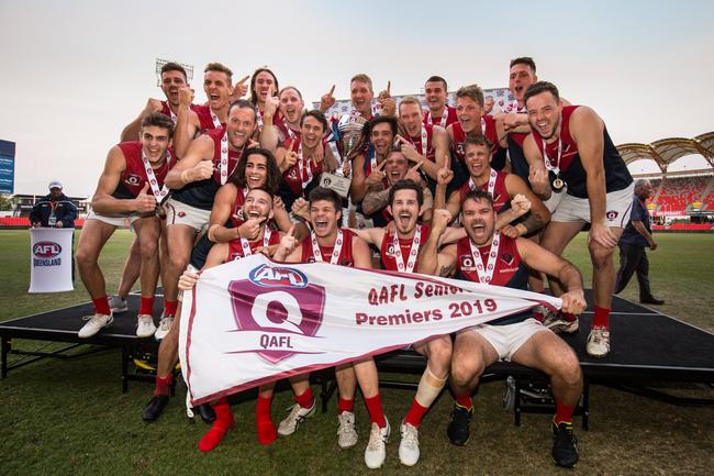 Surfers Paradise Demons after their win in 2019 QAFL grand final at Metricon Stadium. Photo: Surfers Paradise Demons/FACEBOOK