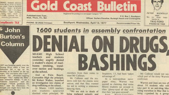 Gold Coast History: Gold Coast Bulletin 1977, April 13. Front page.