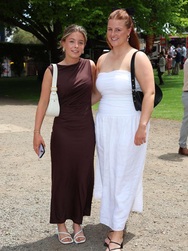 Keeley Clark and Daphne Collins attend the Ballarat Cup. Picture: Brendan Beckett