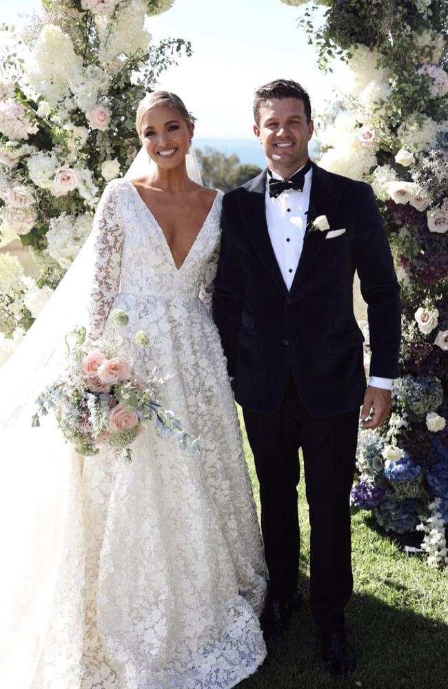 Olivia Rogers and Justin McKeone on their wedding day. Picture: Beck Rocchi Photography