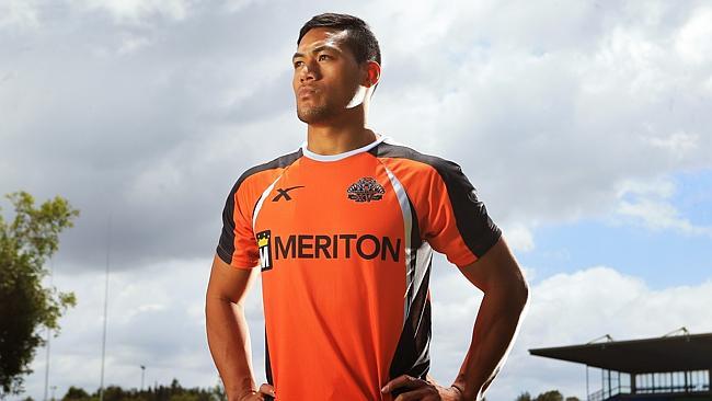 Tim Simona of the Wests Tigers, at Concord Oval. pic mark evans