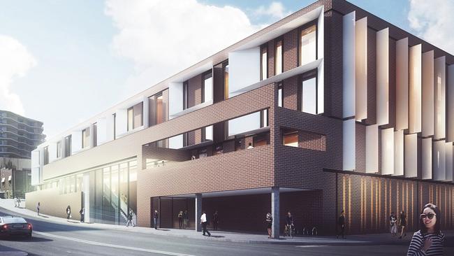 An artists impression of the ATO building earmarked for the old Gosford school site