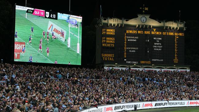 Tens of thousands of rugby league fans at the Adelaide Oval for Origin 1 2023. Picture: Emma Brasier