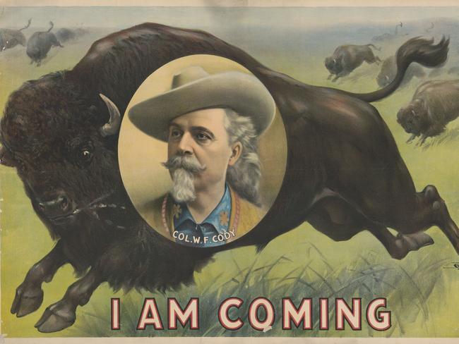 Poster advertising Buffalo Bill's Wild West Show, c.1900. Credit: Library of Congressfrom Ken Burns doco The American Buffalo