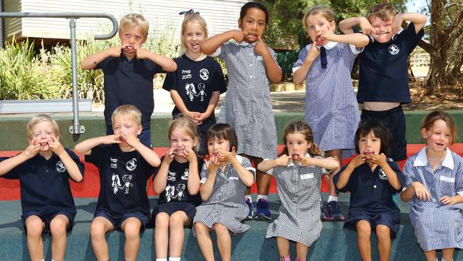 Ocean Grove Primary School 2025 Foundation JC front Jack Steenhuis, Elliot Games, Indie Bongiovanni, Alyssia Lemon, Lulu Whatman, Luca Hoashi, Nara Pinnuck. Back Ted Scarce, Summer Rogan, Mikayla Ramino, Daisy Campbell, Archie Giddings