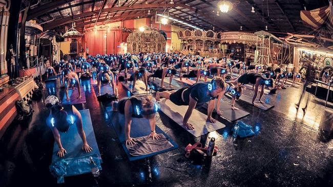 Novices and experienced yogis can get their yoga groove on a Flow After Dark.