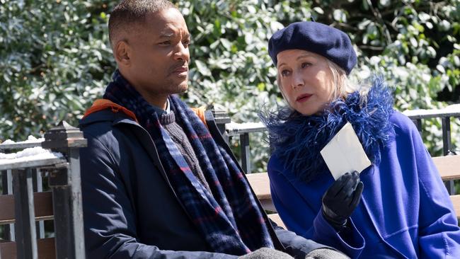 (L-r) WILL SMITH as Howard and HELEN MIRREN as Brigitte in a scene from New Line Cinemas', Village Roadshow Pictures' and Warner Bros. Pictures' ensemble film drama COLLATERAL BEAUTY