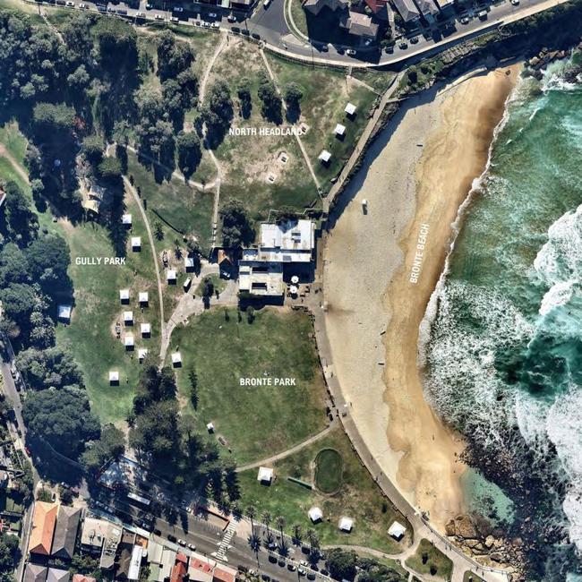 Bronte Beach from above as it is now