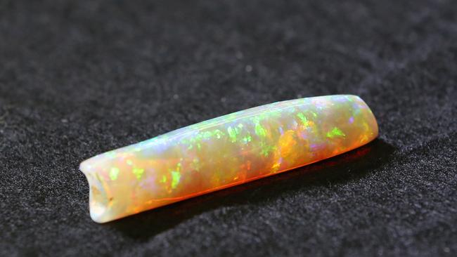 The Virgin Rainbow Opal, the finest opal ever unearthed, estimated worth in excess of a million dollars, at the Science Centre. 02/08/15 Picture: Stephen Laffer