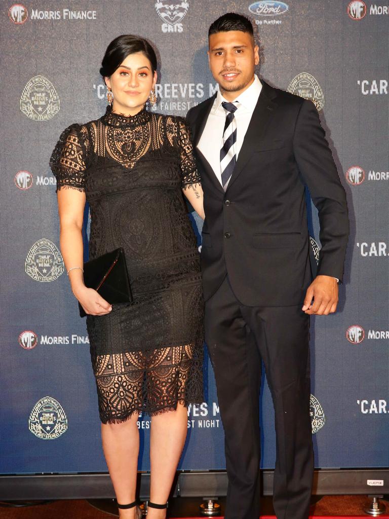 Tim Kelly and Caitlin Miller. Carji Greeves red carpet arrivals. Picture: Peter Ristevski