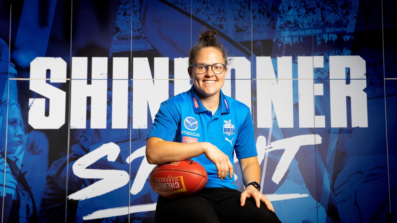 North Melbourne AFLW captain Emma Kearney has secured a full-time development coaching role in Alastair Clarkson’s team. Picture: Mark Stewart