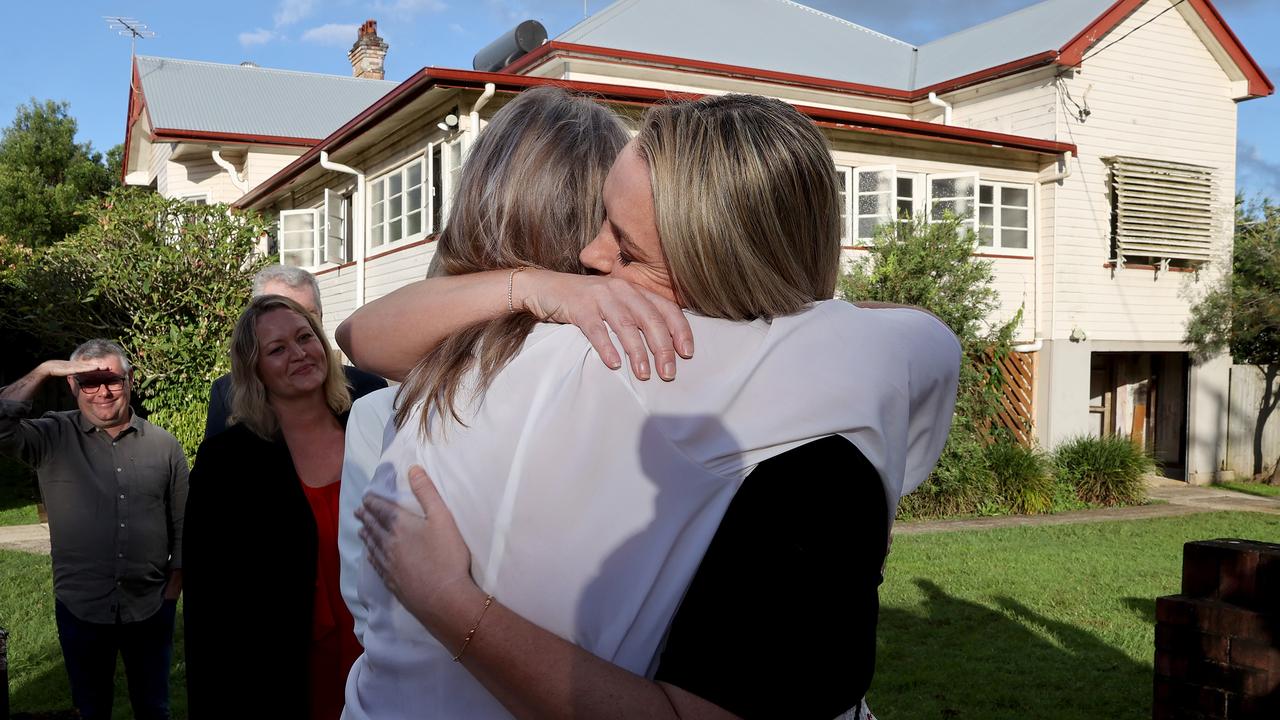 Jodie Haydon had an “instant rapport” with Reverend Rosemary Wynter, whose community of Bangalow was affected by floods recently. Picture: Toby Zerna