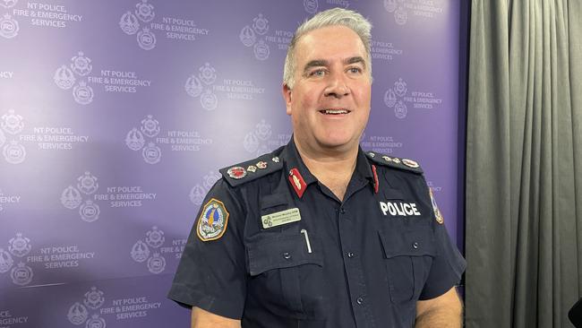 Acting Police Commissioner Michael Murphy at a Darwin press conference on May 9.