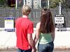 30/08/2004 LIBRARY: Rent or buy a home : Generic pic of couple standing outside a house with both 'for sale' and 'for rent' signs.