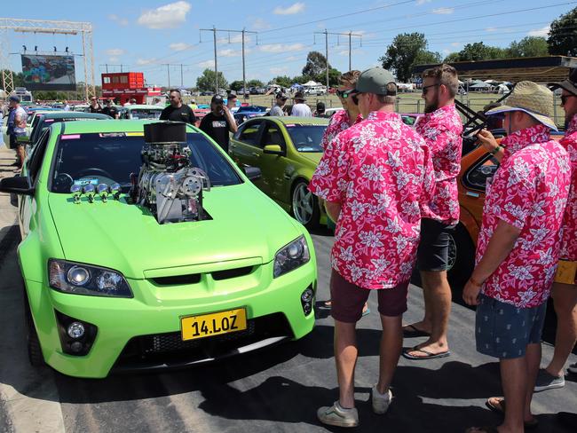 The Burnout competition at the festival. The annual Street Machine Summernats Car Festival began in Canberra with thousands of car enthusiasts expected to attend the event over the four days. Picture: Gary Ramage/ News Corp Australia