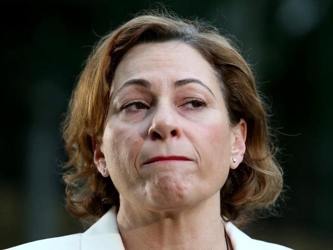 Jackie Trad, during a press conference after being clear by the CCC, at Parliamnent House Brisbane City - Photo Steve Pohlner