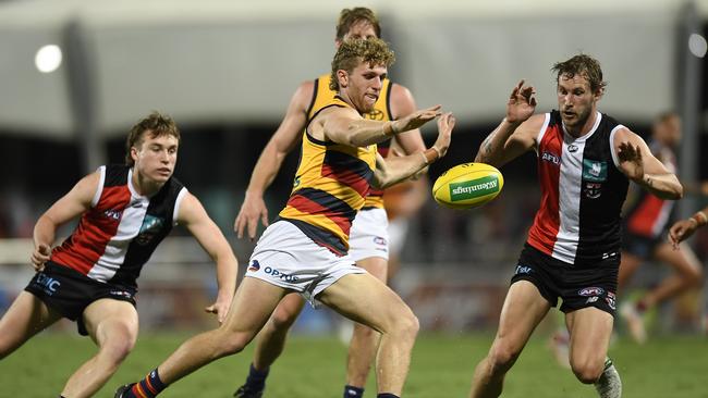 St Kilda was all over Adelaide early in Cairns, holding the Crows scoreless in the first quarter. Picture: Albert Perez/AFL Photos/via Getty Images