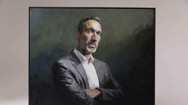 Johannes Leak’s Archibald entry painting of Alex Ryvchin. Picture: Ryan Osland