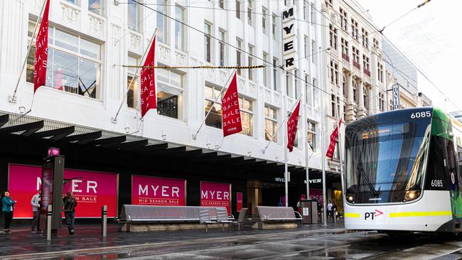 Myer’s flagship store in the Bourke St Mall will open along Chadstone, Northland, Knox City, Ballarat, Bendigo, Doncaster, Eastland, Fountain Gate, Frankston, Geelong, Highpoint, Southland and Werribee stores. Picture: Getty Images