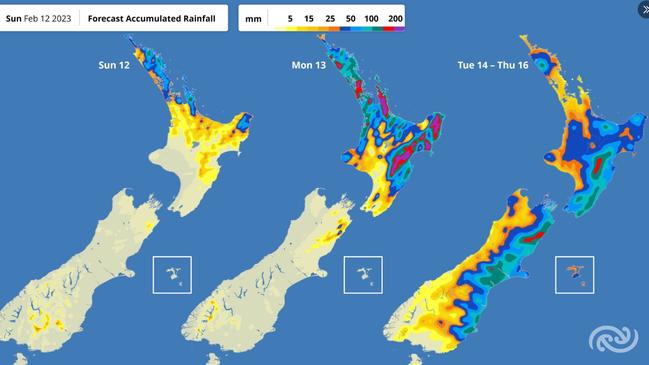 An immense amount of rain is forecast. Picture: MetService