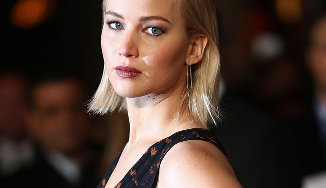 US actress Jennifer Lawrence arrives on the red carpet to attend the UK Premiere of the film 