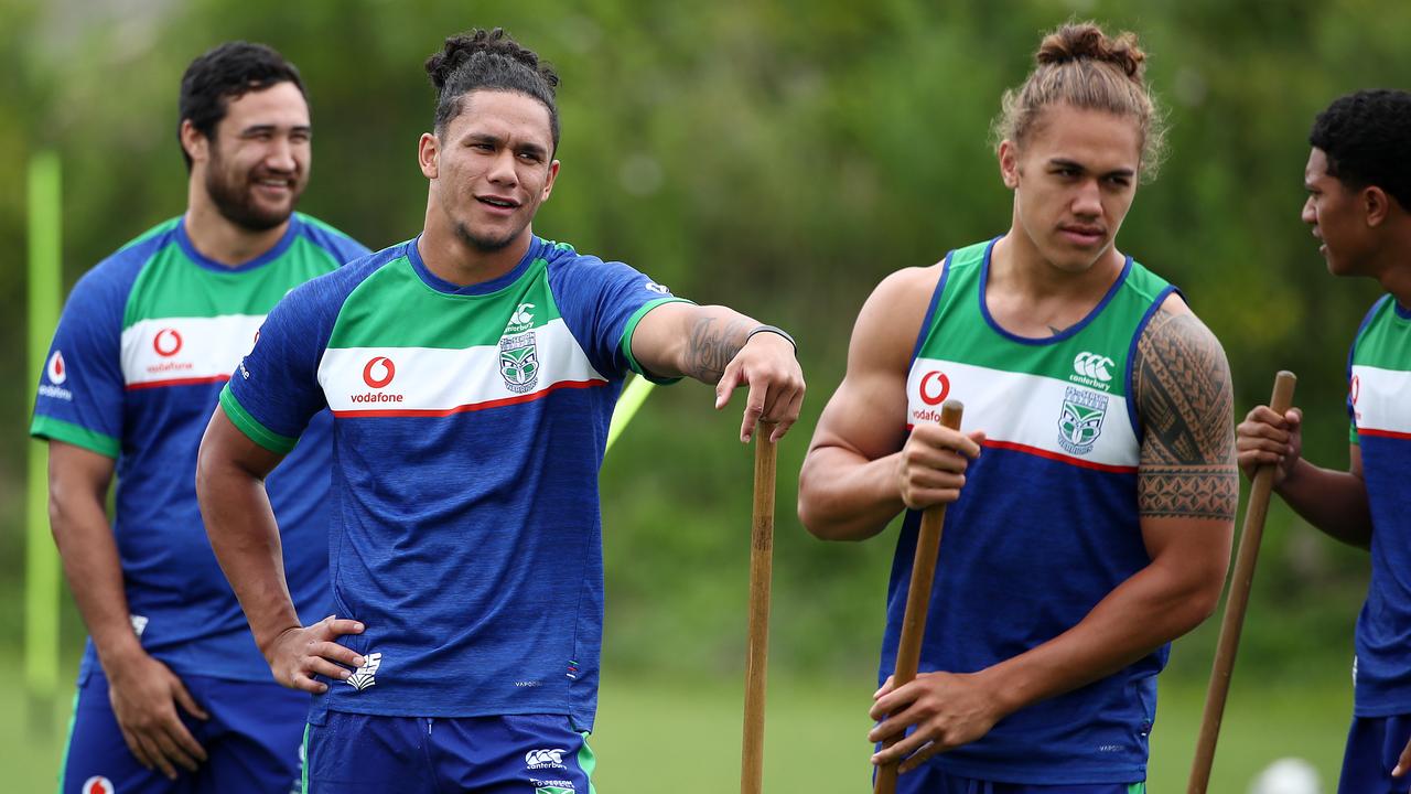 Hayze Perham and Chanel Harris-Tavita are two of the young halves in the running to replace Shaun Johnson. (Photo by Fiona Goodall/Getty Images)