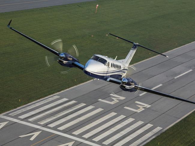 The Queensland Royal Flying Doctor Service's new King Air 360 aircraft takes off. The four new aircraft will provide new levels of patient comfort, performance and efficiency.