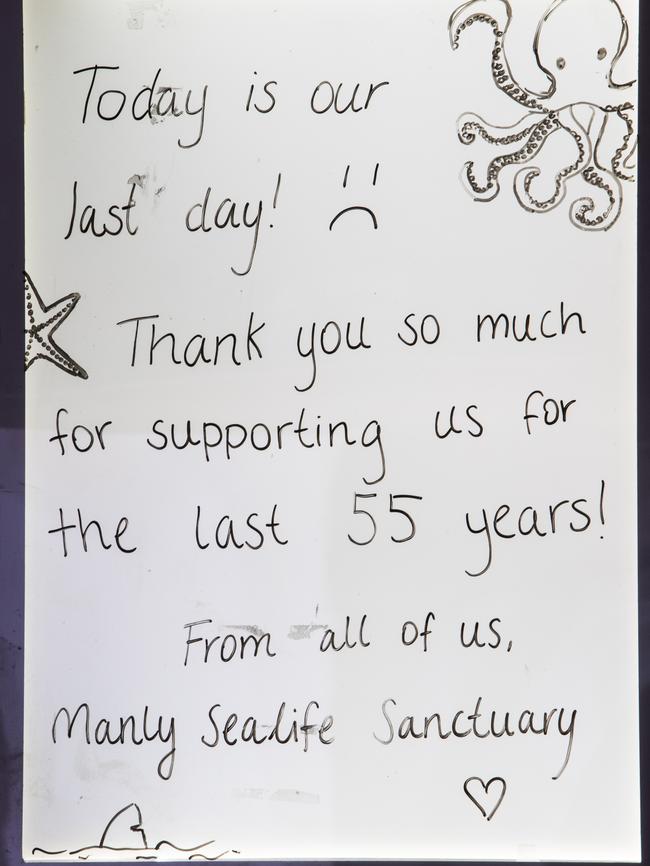 A sign at the sanctuary announcing its closure Picture: AAP Image/Julian Andrews