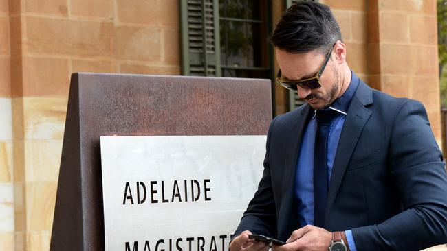 Lindsay Ramond Bassani outside the Adelaide Magistrates Court. Picture: Greg Higgs.