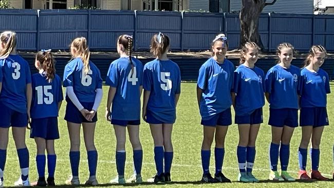 Cairns SHS line-up before the match.