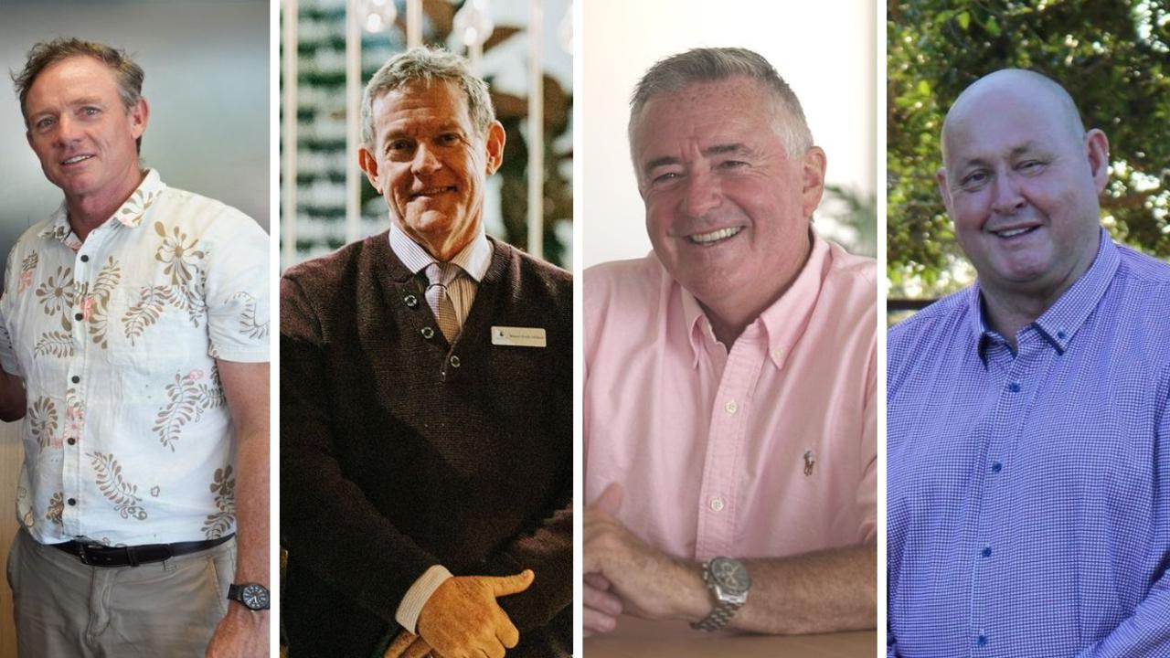 Livingstone Shire Council 2024 mayoral candidates: Adam Belot (incumbent Deputy Mayor), Andrew Ireland (incumbent Mayor), Grantley Jack and Kelvin Appleton.