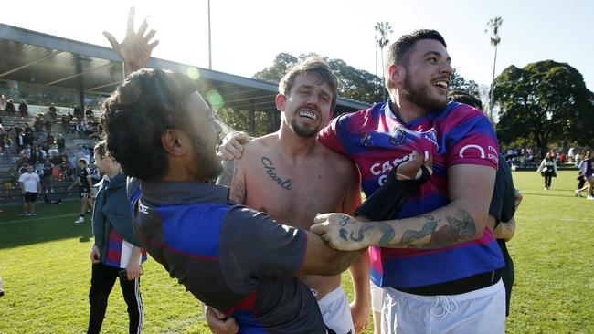 Alexandria Rovers celebrate their victory over Redfern All Blacks. Picture: John Appleyard