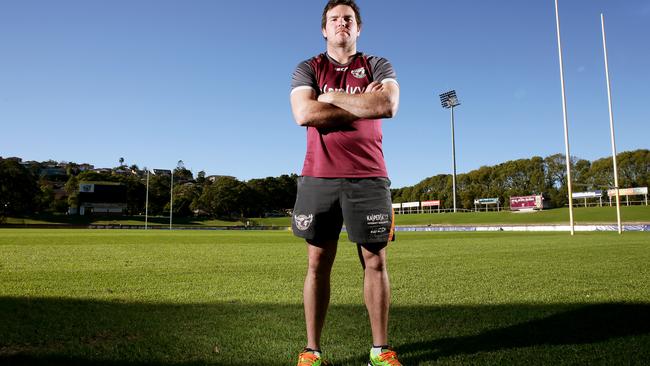 Sea Eagles captain Jamie Lyon at Brookvale Oval ahead of Sunday's game wiith Newcastle Knights. Picture: Troy Snook