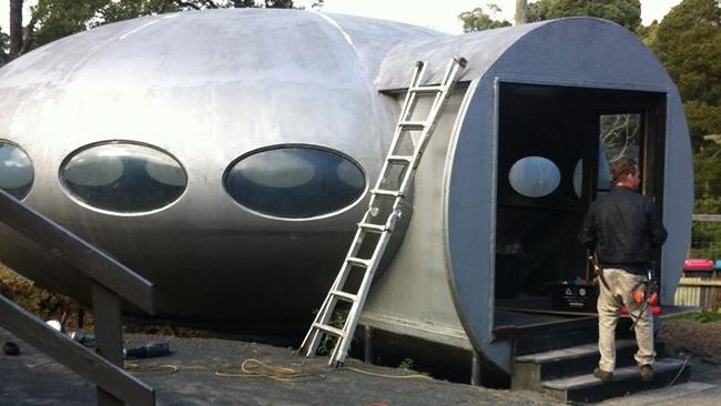 Portable, flying saucer-shaped “Futuro House” replica up for auction in  central Victoria | Herald Sun