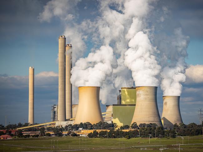 The Coalition will pledge to build seven nuclear power plants across Australia. Multiple Coalition MPs said the proposed former coal-fired power station sites for the reactors included Loy Yang in Victoria. Picture: Jake Nowakowski