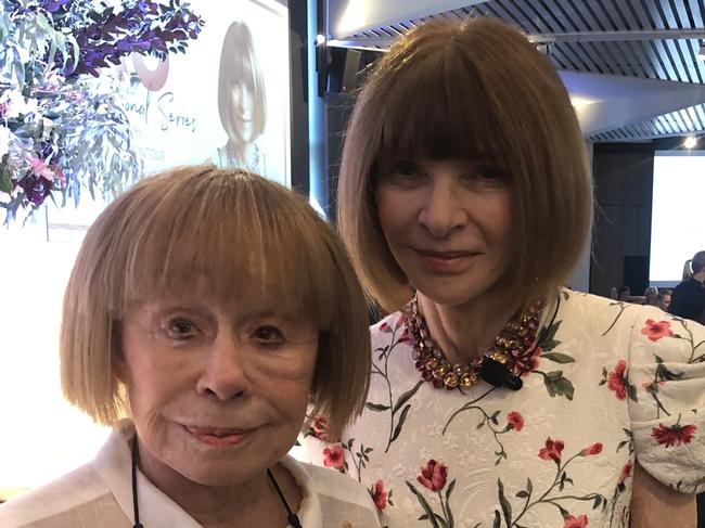 Jeanne Pratt and Anna Wintour at AO Inspirational Series. Picture: Alice Coster