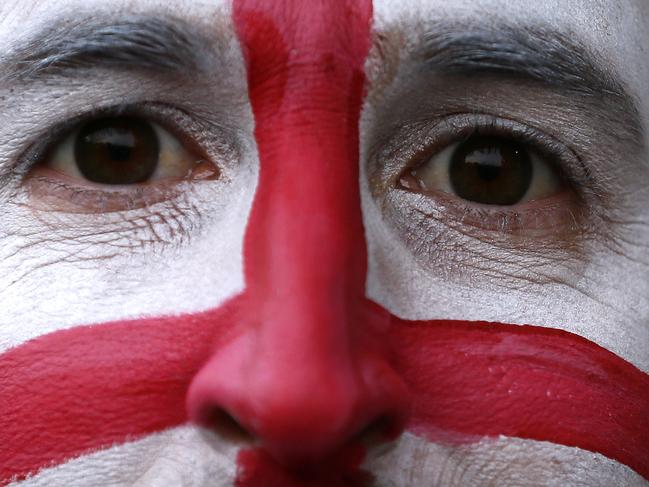 Rugby Union - England v Australia - IRB Rugby World Cup 2015 Pool A - Twickenham Stadium, London, England - 3/10/15 England fan poses outside the stadium before the match Reuters / Stefan Wermuth Livepic