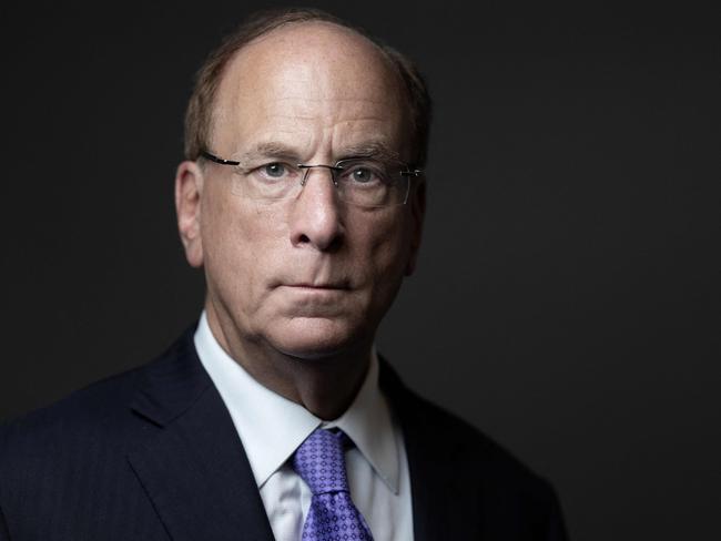 US chairman and CEO of BlackRock Larry Fink poses during a photo session in Paris on June 22, 2023. (Photo by JoÃ«l SAGET / AFP)