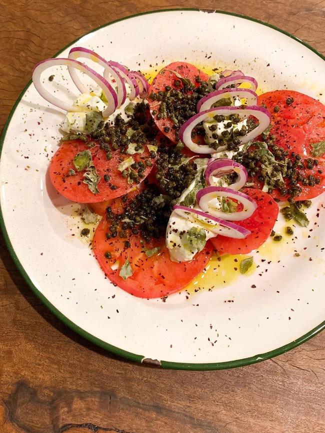 The yummy tomato salad at Bush. Picture: Instagram